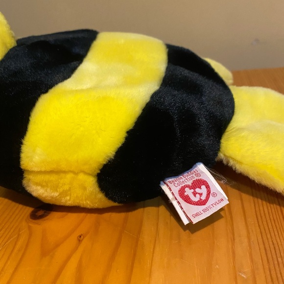 Bubbles 1998 Ty Beanie Buddy Yellow and Black 11in Fish 9323 w/o hangtag - Picture 3 of 3